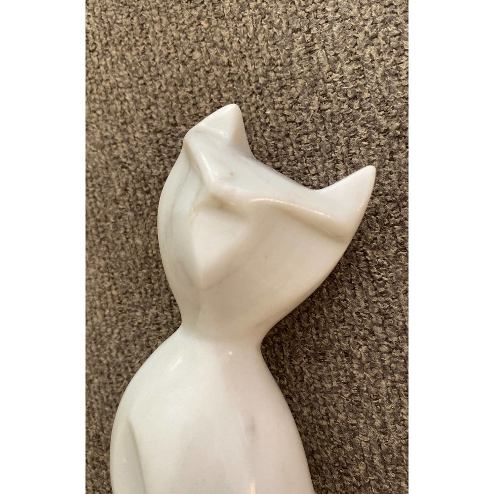 Vintage Sitting Cat Marble Figurine - Picture 4 of 9